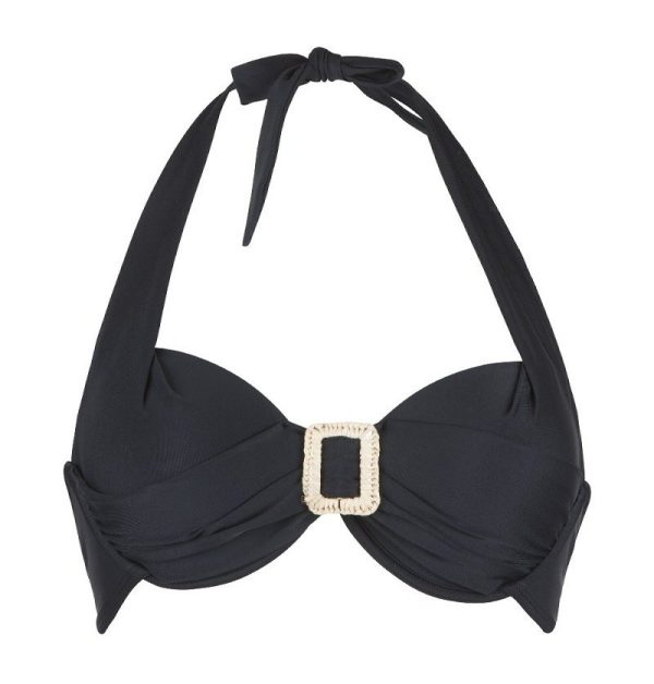 Halternek bikini set Zwart